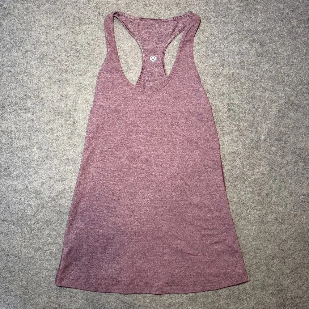 Lululemon Women’s Tank Top 6 Heathered Purple Sleeveless Racerback Athletic